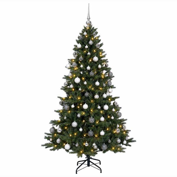 Künstlicher Weihnachtsbaum mit Weihnachtskugel 240 cm 300 LEDs