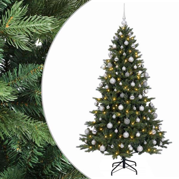 Künstlicher Weihnachtsbaum mit Weihnachtskugel 180 cm 300 LEDs