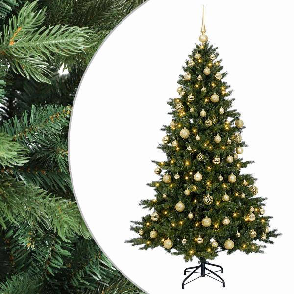 Künstlicher Weihnachtsbaum mit Weihnachtskugel 240 cm 300 LEDs