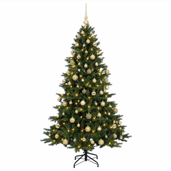 Künstlicher Weihnachtsbaum mit Weihnachtskugel 240 cm 300 LEDs