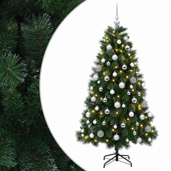 Künstlicher Weihnachtsbaum mit Kugeln 210 cm 300 LEDs