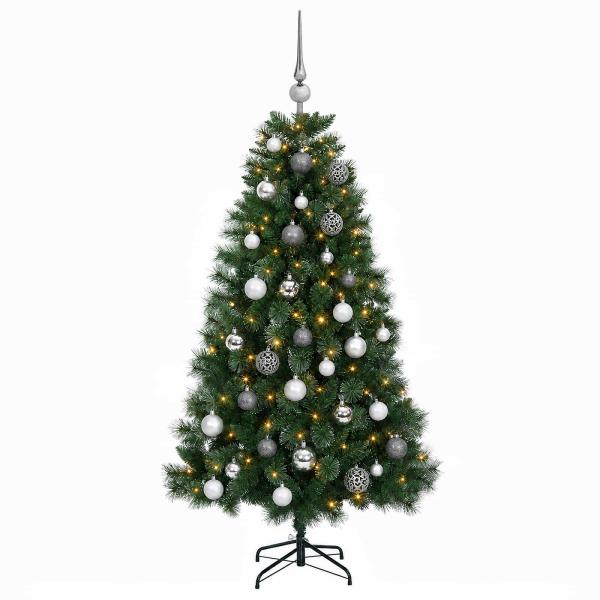 Künstlicher Weihnachtsbaum mit Weihnachtskugel 120 cm 150 LEDs