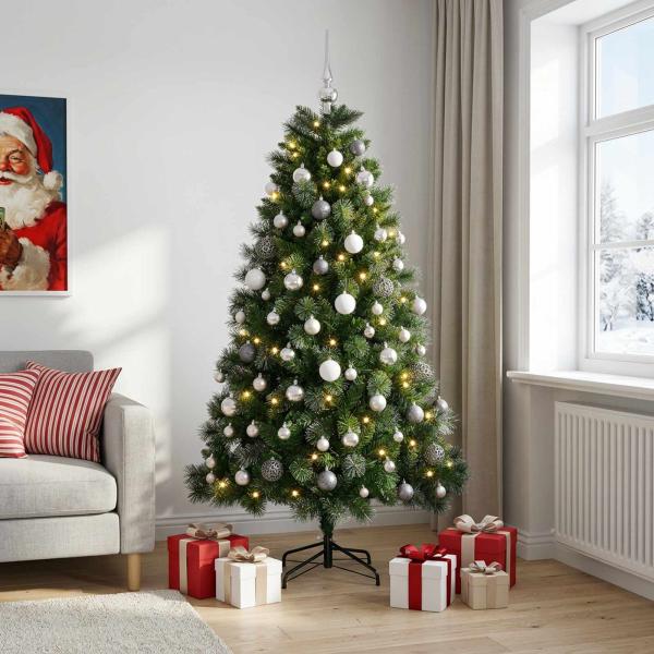 Künstlicher Weihnachtsbaum mit Weihnachtskugel 240 cm 300 LEDs