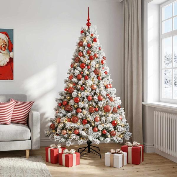 ARDEBO.de - Künstlicher Weihnachtsbaum mit Kugel 240 cm 300 LEDs