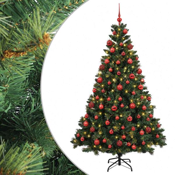 Künstlicher Weihnachtsbaum mit Kugel 240 cm 300 LEDs