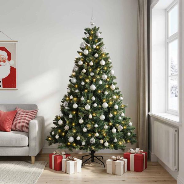Künstlicher Weihnachtsbaum mit Kugel 180 cm 300 LEDs