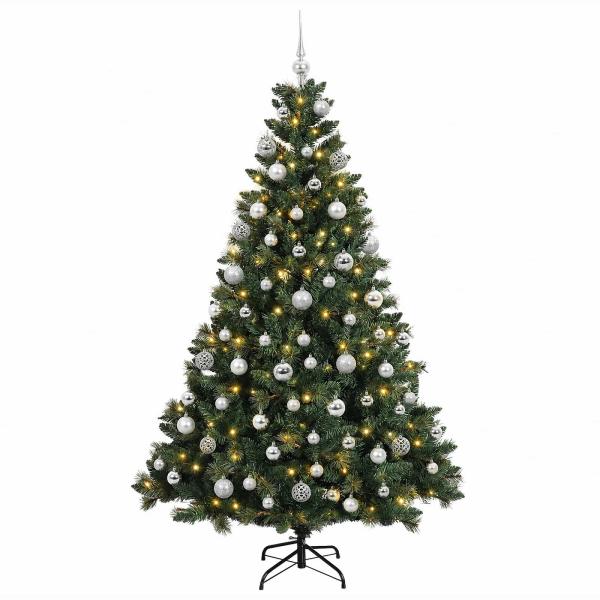 Künstlicher Weihnachtsbaum mit Kugel 180 cm 300 LEDs