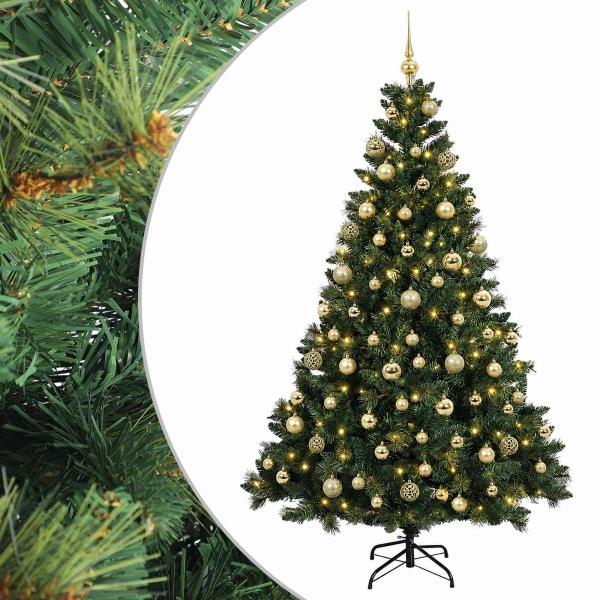 Künstlicher Weihnachtsbaum mit Kugel 180 cm 300 LEDs