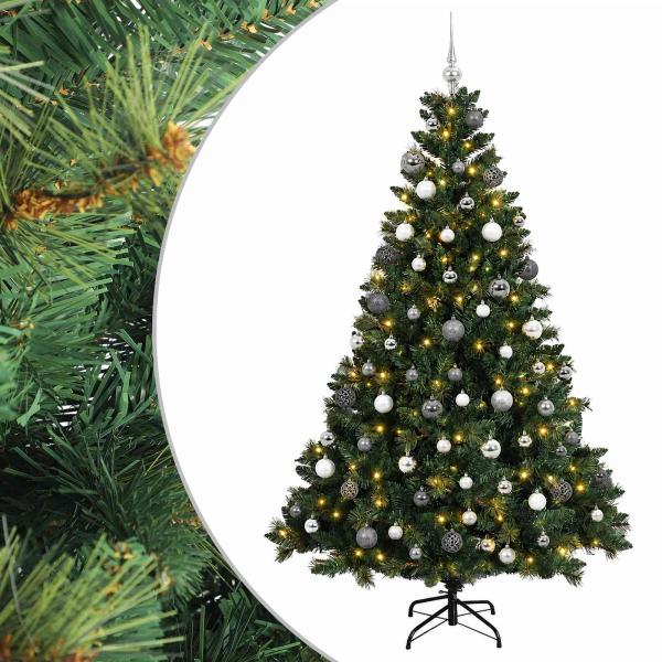 Künstlicher Weihnachtsbaum mit Kugel 180 cm 300 LEDs