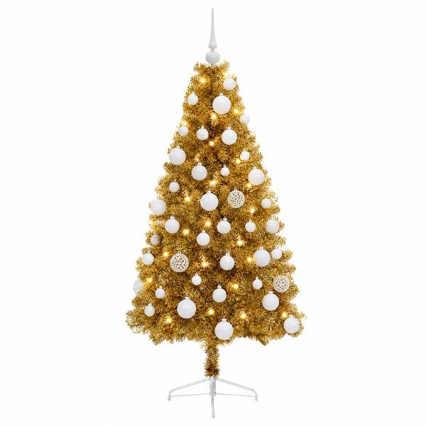 Künstlicher Weihnachtsbaum mit Weihnachtskugel 120 cm 150 LEDs