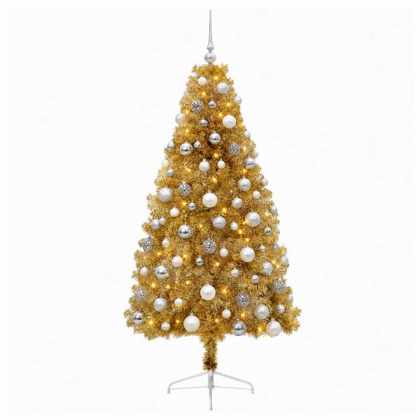 Künstlicher Weihnachtsbaum mit Weihnachtskugel 210 cm 300 LEDs