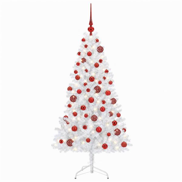 Künstlicher Weihnachtsbaum mit Weihnachtskugel 180 cm 300 LEDs