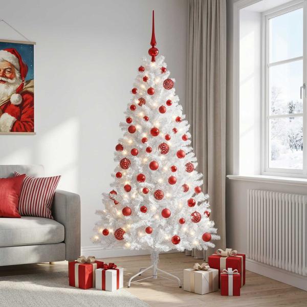 ARDEBO.de - Künstlicher Weihnachtsbaum mit Weihnachtskugel 240 cm 300 LEDs