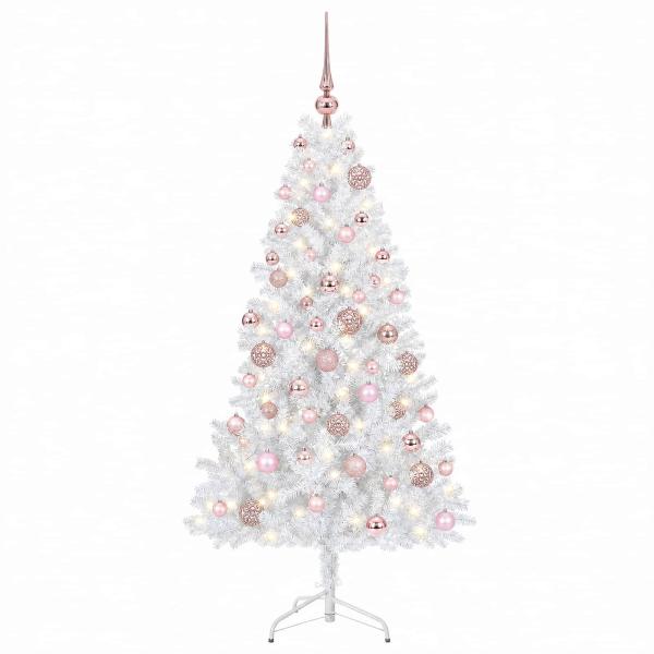 Künstlicher Weihnachtsbaum mit Weihnachtskugel 180 cm 300 LEDs