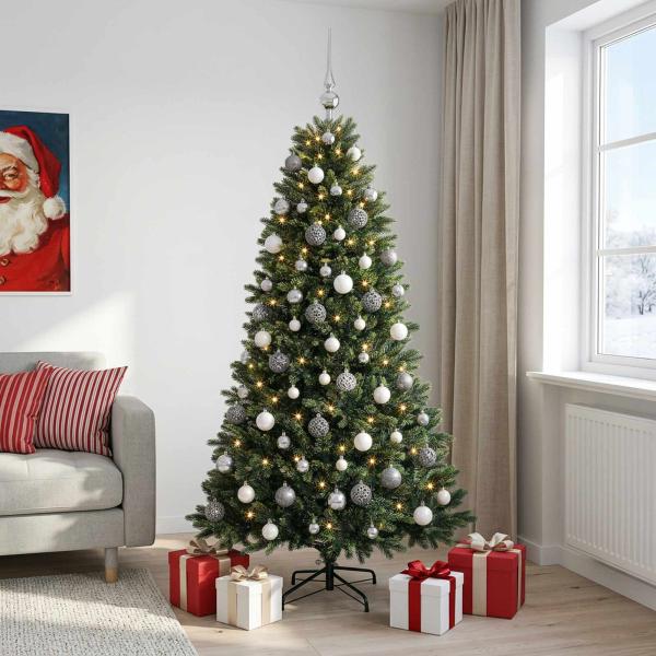 ARDEBO.de - Künstlicher Weihnachtsbaum mit Kugel 180 cm 300 LEDs