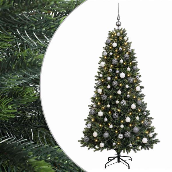 Künstlicher Weihnachtsbaum mit Kugel 240 cm 300 LEDs