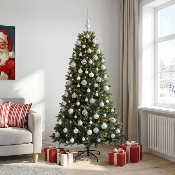 Künstlicher Weihnachtsbaum mit Kugel 180 cm 300 LEDs