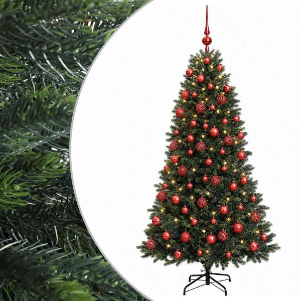 Künstlicher Weihnachtsbaum mit Kugel 180 cm 300 LEDs