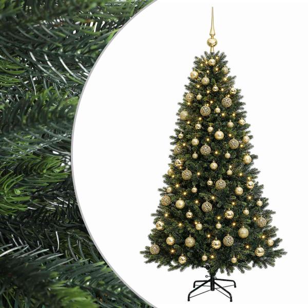 Künstlicher Weihnachtsbaum mit Kugel 210 cm 300 LEDs