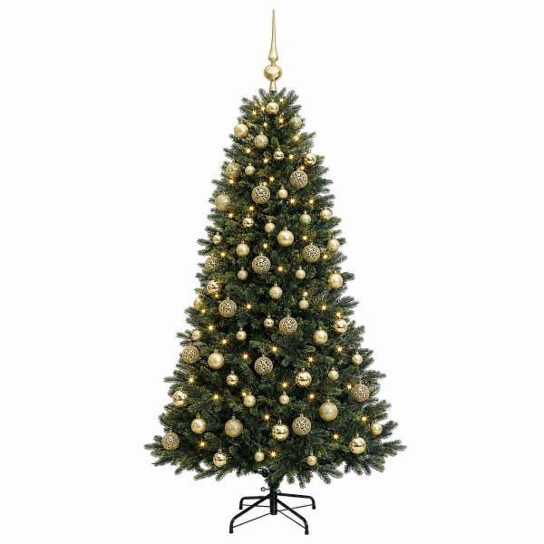 Künstlicher Weihnachtsbaum mit Kugel 210 cm 300 LEDs