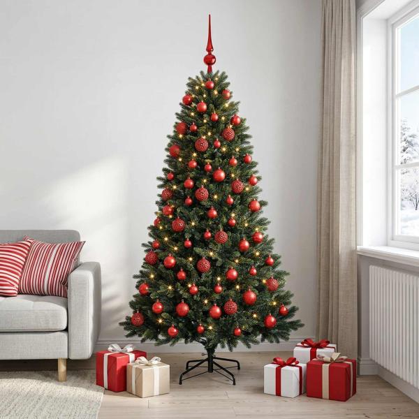 Künstlicher Weihnachtsbaum mit Kugel 240 cm 300 LEDs
