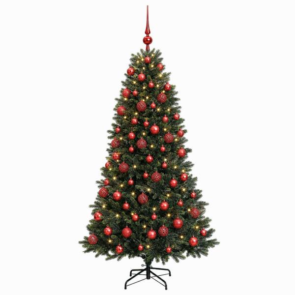 Künstlicher Weihnachtsbaum mit Kugel 210 cm 300 LEDs