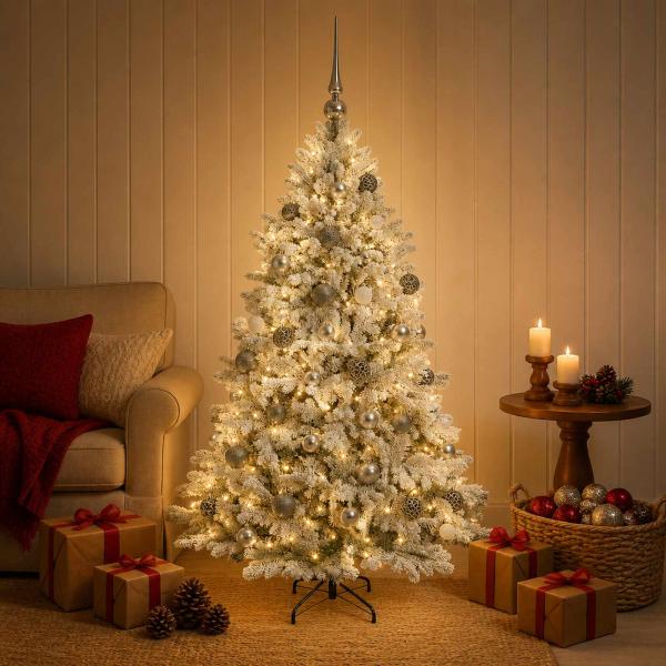 Künstlicher Weihnachtsbaum mit Kugel 120 cm 150 LEDs