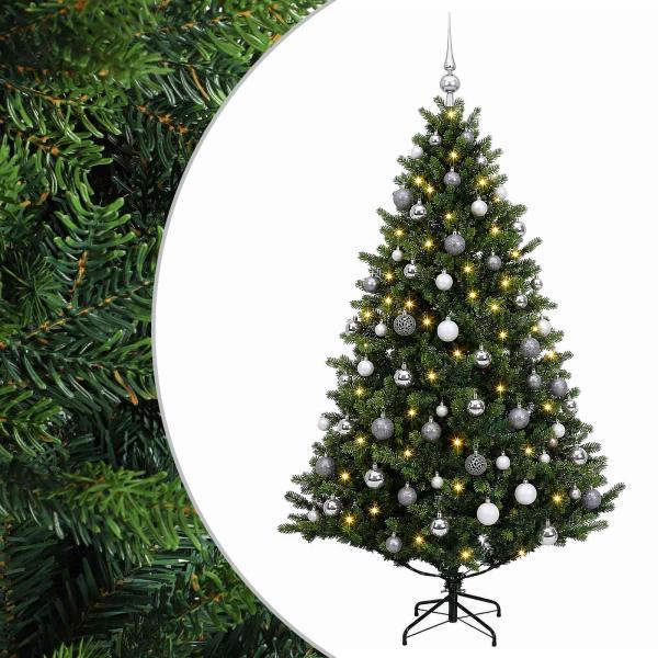 Künstlicher Weihnachtsbaum mit Kugel 180 cm 300 LEDs