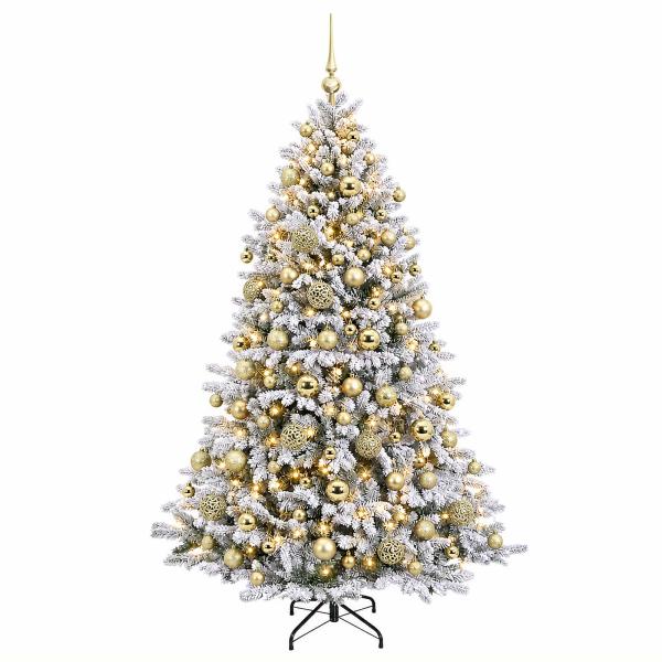 Künstlicher Weihnachtsbaum mit Weihnachtskugel 210 cm 300 LEDs