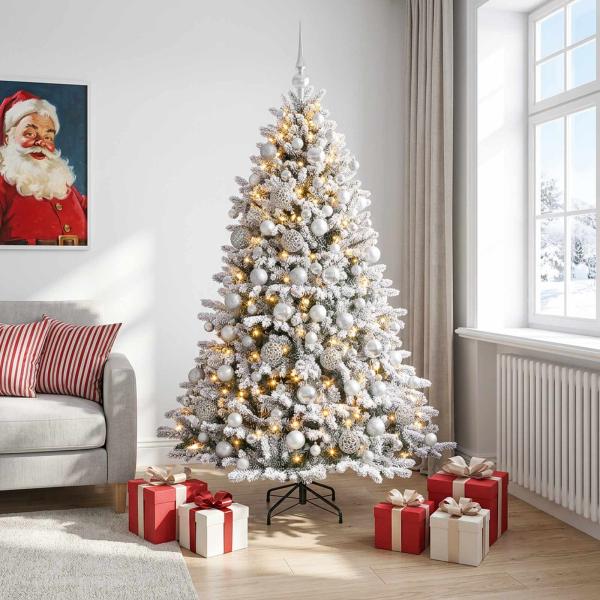 Künstlicher Weihnachtsbaum mit Kugel 210 cm 300 LEDs
