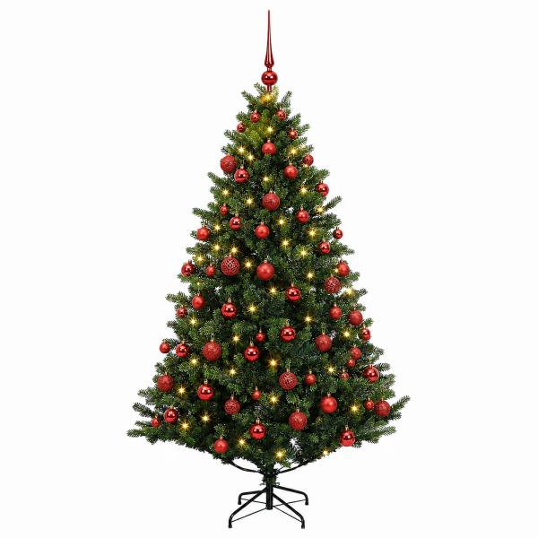Künstlicher Weihnachtsbaum mit Kugel 210 cm 300 LEDs