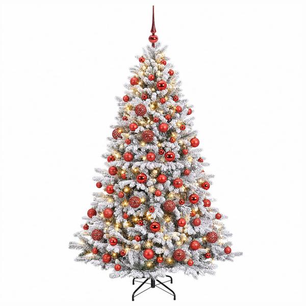 Künstlicher Weihnachtsbaum mit Weihnachtskugel 240 cm 300 LEDs