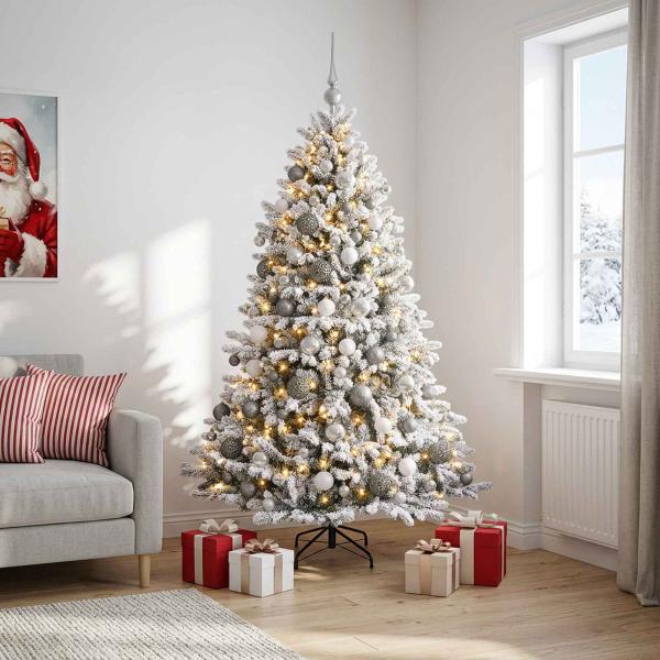 ARDEBO.de - Künstlicher Weihnachtsbaum mit Kugel 240 cm 300 LEDs
