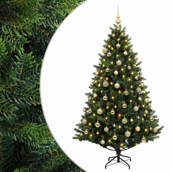 Künstlicher Weihnachtsbaum mit Weihnachtskugel 240 cm 300 LEDs