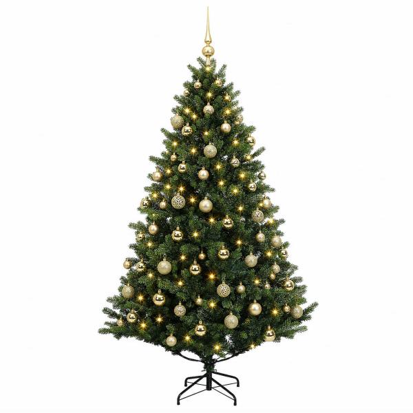 Künstlicher Weihnachtsbaum mit Weihnachtskugel 240 cm 300 LEDs