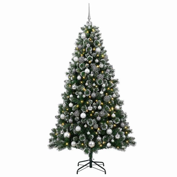 Künstlicher Weihnachtsbaum mit Weihnachtskugel 180 cm 300 LEDs