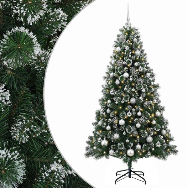 Künstlicher Weihnachtsbaum mit Weihnachtskugel 240 cm 300 LEDs