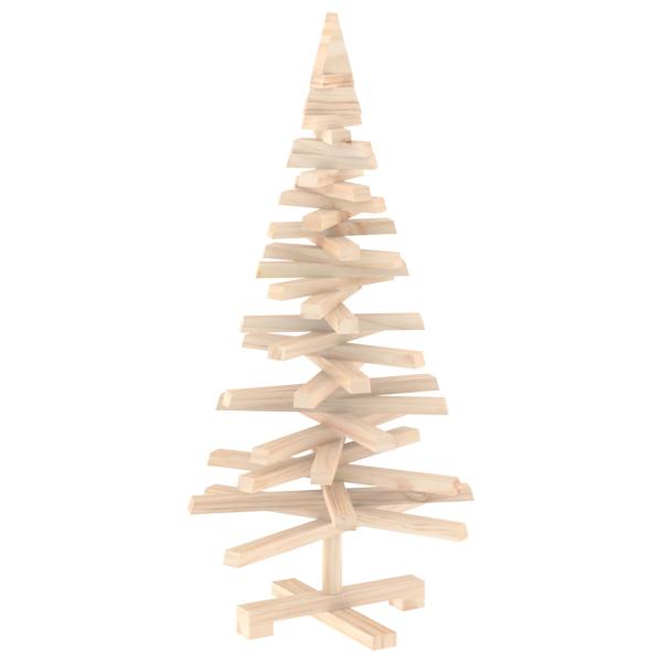 Holz Weihnachtsbaum KOTKA 90 cm Massives Kiefernholz Natürlich