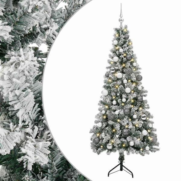 Künstlicher Weihnachtsbaum mit Weihnachtskugel 150 cm 150 LEDs