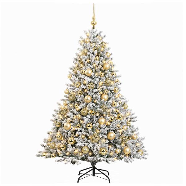 Künstlicher Weihnachtsbaum mit Weihnachtskugel 240 cm 300 LEDs