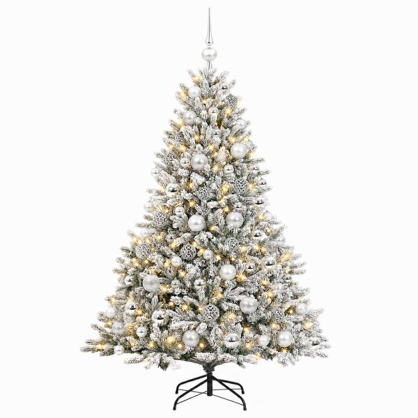Künstlicher Weihnachtsbaum mit Weihnachtskugel 180 cm 300 LEDs