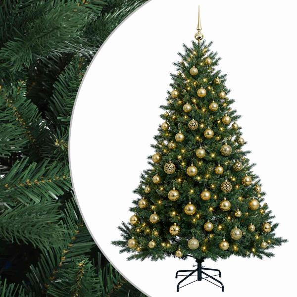 Künstlicher Weihnachtsbaum mit Weihnachtskugel 240 cm 300 LEDs