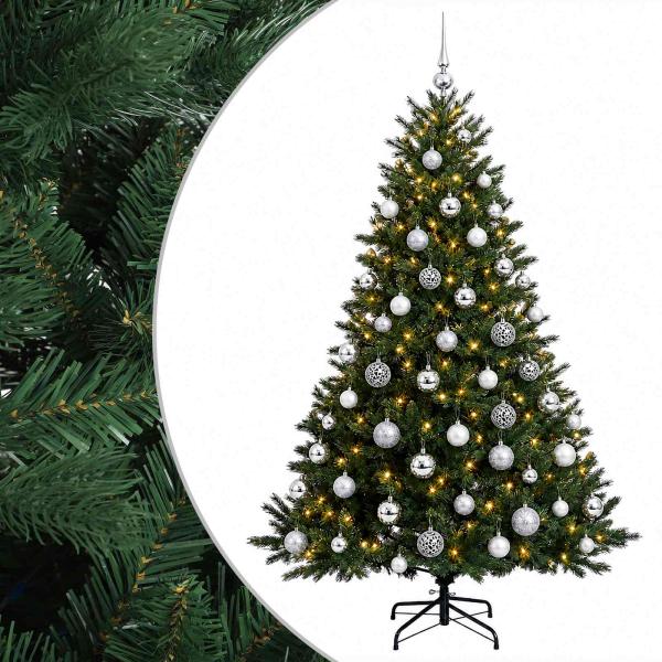 Künstlicher Weihnachtsbaum mit Weihnachtskugel 240 cm 300 LEDs