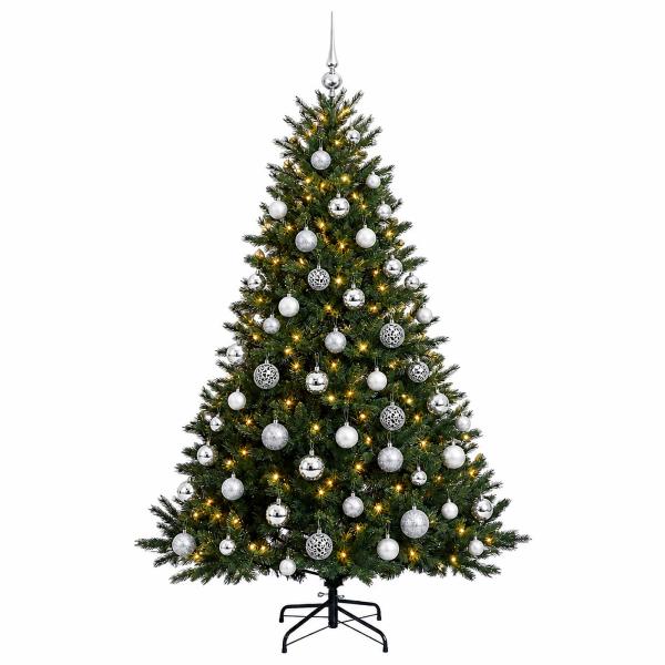Künstlicher Weihnachtsbaum mit Weihnachtskugel 240 cm 300 LEDs