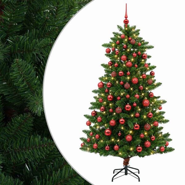 Künstlicher Weihnachtsbaum mit Kugel 210 cm 300 LEDs