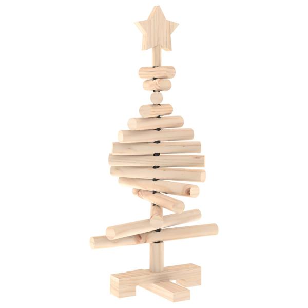 Holz Weihnachtsbaum KOTKA 60 cm Massives Kiefernholz Natürlich