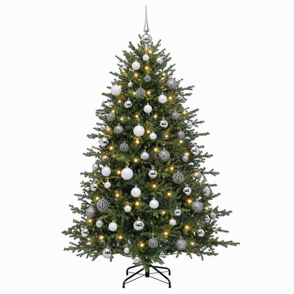 Künstlicher Weihnachtsbaum mit Weihnachtskugel 180 cm 300 LEDs
