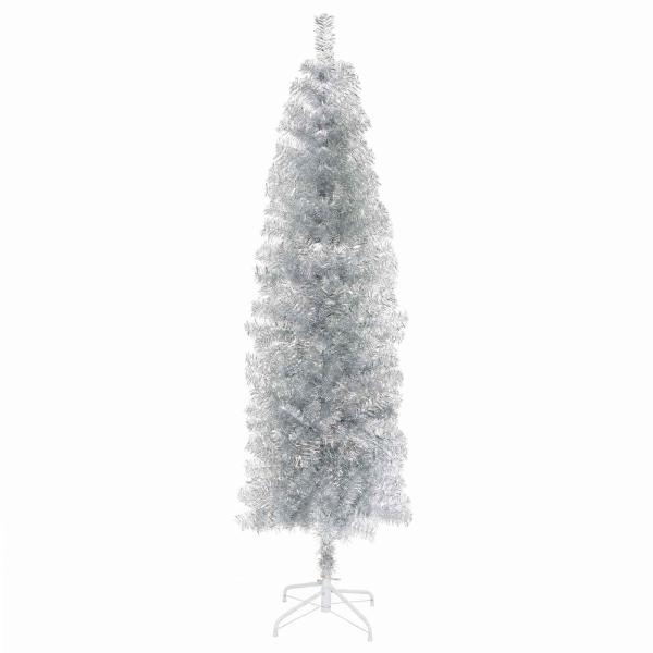 Künstlicher schmaler Weihnachtsbaum mit Weihnachtskugel 180 cm