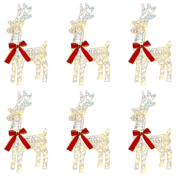 Weihnachtsrentier 6 stk. 240 LEDs Warmes Weiß