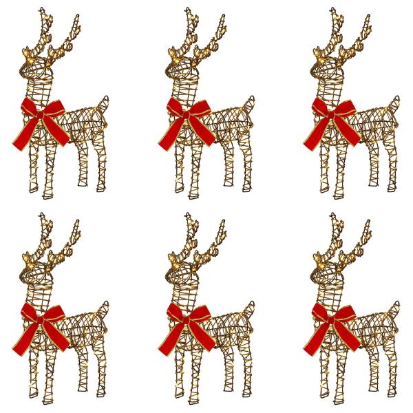 Weihnachtsrentier 6 stk. 240 LEDs Warmes Weiß